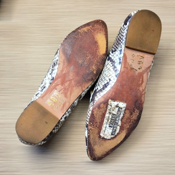 Madewell The Frances Skimmer in Snake Embossed Leather Loafers size 7 - Picture 6 of 10